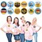 Big Dot of Happiness Oktoberfest - Beer Festival Funny Name Tags - Party Badges Sticker Set of 12